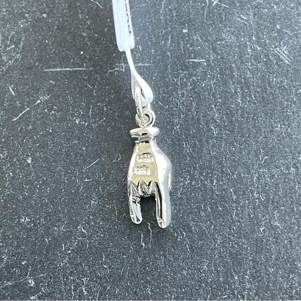 Sterling Silver 925 Good Luck Hand Charm Pendant - Picture 4 of 8